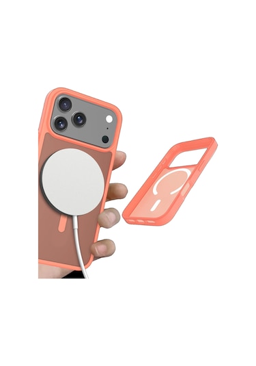 Joko İphone 17 Pro Max Kılıf Jota Seri Magsafe Kapak Turuncu