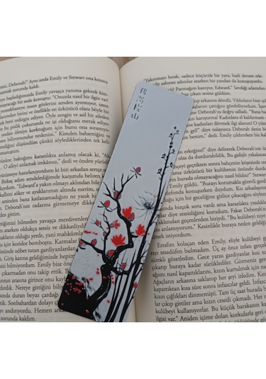 Kitap Ayracı - Kırmızı Çiçek Model3