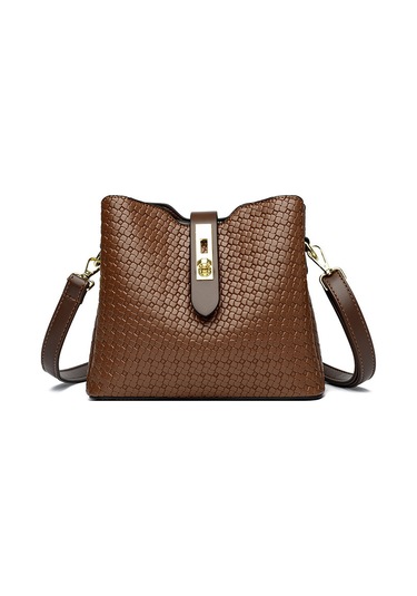 Yeni Şık, Modaya Uygun Omuz Çantası Büyük Kapasiteli Kadın Çantası Gündelik El Çantası Kova Çanta Kadın Kahve Rengi Ana Resim Rengi Diğer