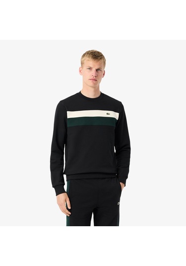 Lacoste Sh5498 Erkek Sweatshirt Siyah
