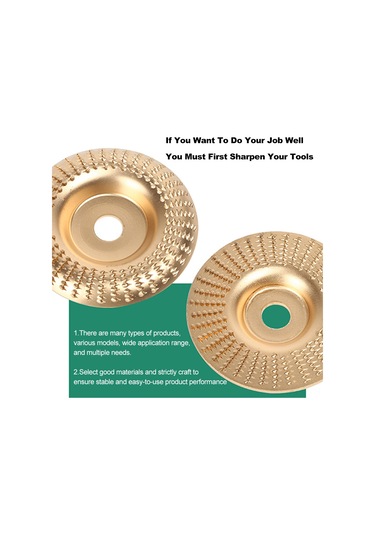 Teltree Ahşap Taşlama Aracı - 100mm Altın Köşeli Fırça Diski, Camurluk Taşlama Ve Parlatma İçin Karbon Çelik Gümüş