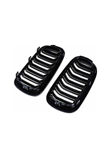 Bmw X6 F16 Çift Şeritli Ön Panjur Izgara 2015 Sonrası Parlak Siya