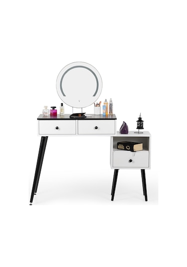 Vera Granit / Makyaj Masası Aynalı / Makyaj Organizeri / Makyaj Masası Işıklı / Led Ayna