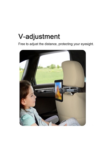 Yunboo Araba Arka Koltuk Masaüstü Tutucu: Çok Açı Ayarlanabilir, Geniş Tutma Aralığı 135-230mm , Telefon Ve Tablet Uyumlu, Gri Renkli Gri