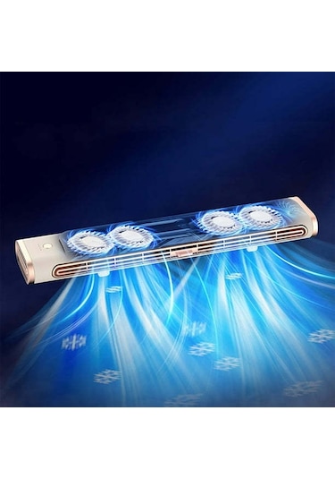 Kosona Beyazsı, Bataryalı Usb Konveyörsüz Duvarüstü/ofis Fanı - Yumuşak Rüzgar, Geniş Açı, Düşük Gürültü Bej