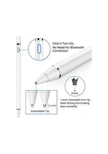 Didadodo Evrensel İpad Ve Android Uyumlu Yüksek Dayanıklılık Metal Dokunmatik Kalem - Yp0001