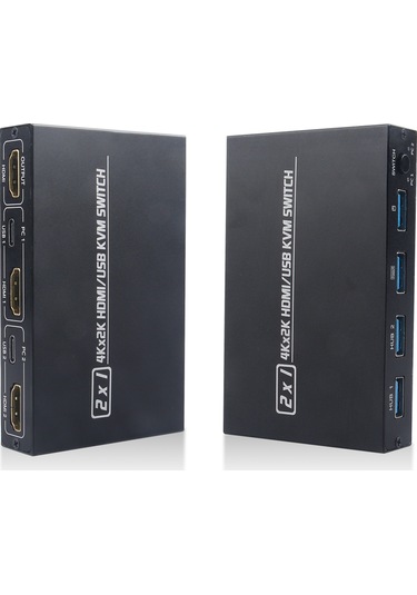 Lemestar Aımos Am-kvm 201cl Hdmı/usb 4k Kvm Anahtarlayıcı - 2 Bilgisayar 1 Monitör & Klavye