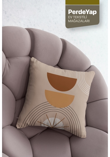 Etnik Sürrealist Objeler Desenli 4lü Kırlent Kılıfı