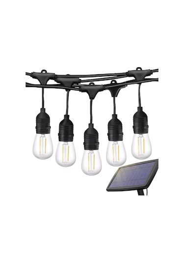 Forlife Güneş Enerjili Solar 5 Adet S14 Led Ampullü 5 Metre Led Işık Seti