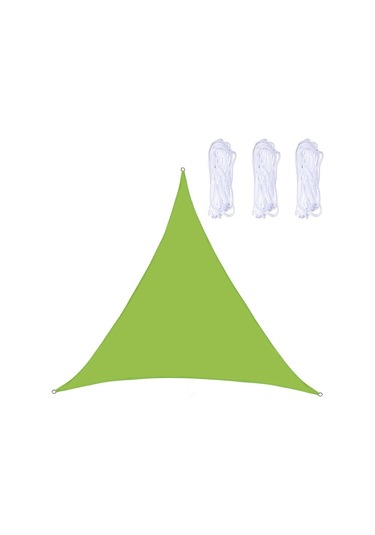 Üçgen Açık Bahçe Güneşlik Yelken Su Geçirmez Anti-uv Kanopi, Boyut: 2.4m X 2.4m X 2.4m Yeşil Çok Renkli