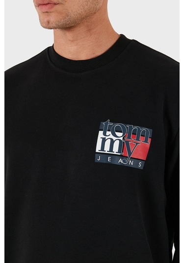 Tommy Jeans Erkek Sweat Dm0dm22093 Bds Siyah Siyah Tommy Jeans Erkek Sweat Dm0dm22093 Bds Siyah Siyah