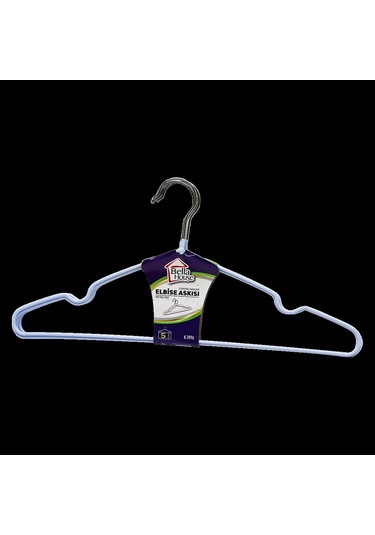 5 Parça Silikonlu Elbise Askı 40cm 4767 Çok Renkli