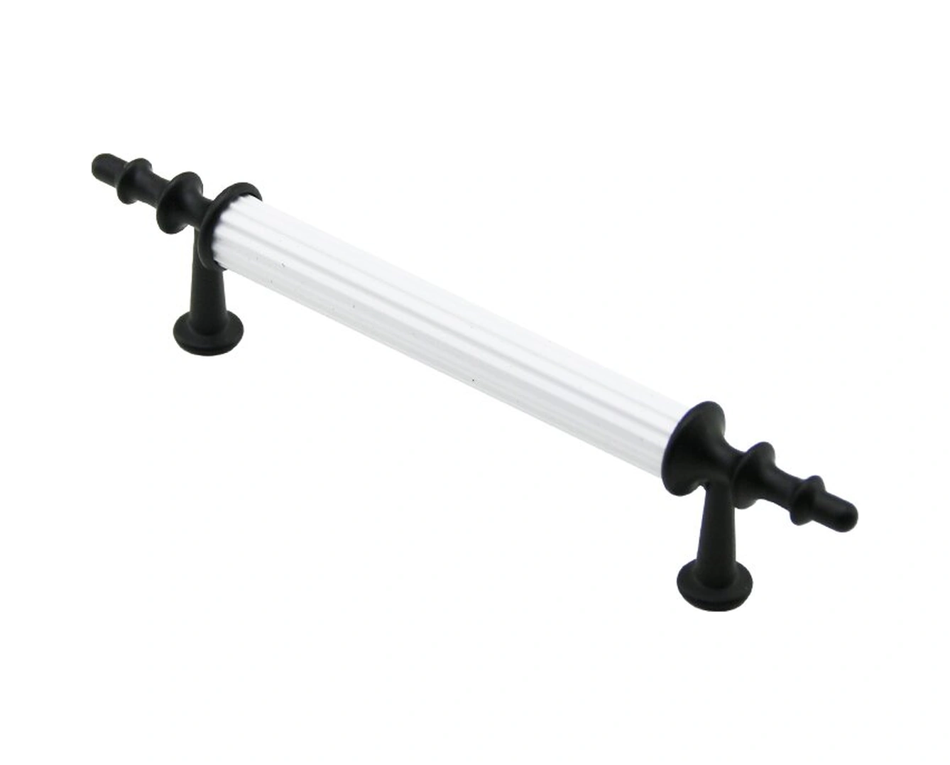 10 Adet Beyaz - Siyah Boru Kulp 9.6cm 4741 Beyaz - Siyah