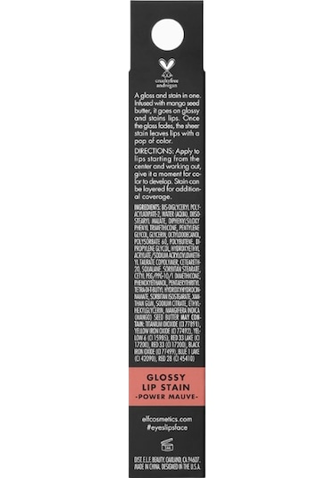 E.l.f. Glossy Lip Stain Uzun Ömürlü Parlak Ruj Rujlar Power Mauves 4