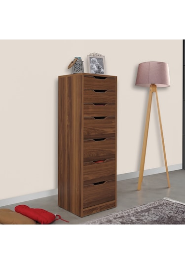 Pasific Home Flow Çekmeceli Şifonyer Meşe 7 Çekmeceli