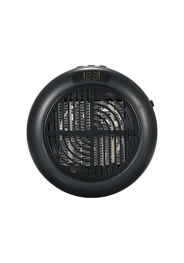 Symbee Siyah Ev Tipi Taşınabilir Fan Isıtıcı, 900w Hızlı Isı, Sıcaklık Kontrolü, Avrupa Standartı Şarj Aleti