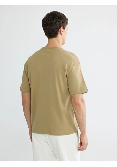Lc Waikiki Sarı %100 Pamuk Loose Fit Basic Soft Touch Tişört