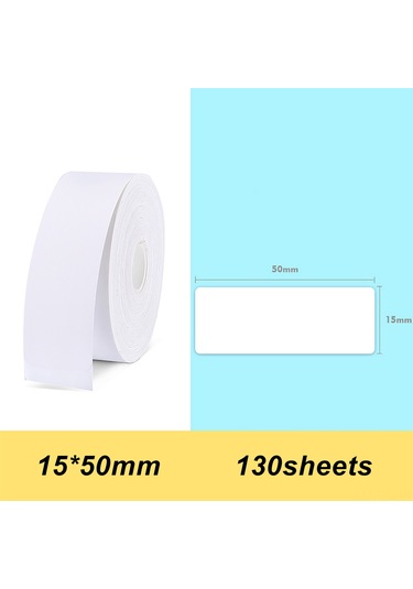 Dofolink Termal Etiket Kağıdı 15x50mm Beyaz, Otomatik Yapıştırıcı, Suya Yağa Dayanıklı, Mürekkep Gerektirmeyen, Ev Ofis Market Kullanıma Uygun 130 Adet 1 Rulo