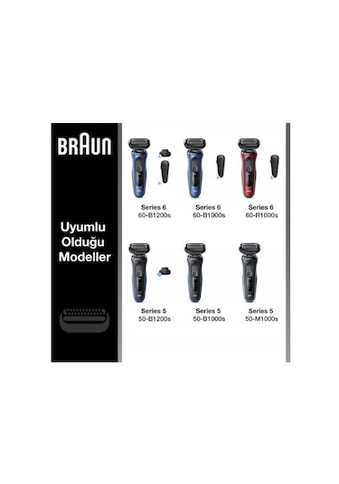 Braun Series 5 53B Tıraş Makinesi Yedek Başlığı - Siyah