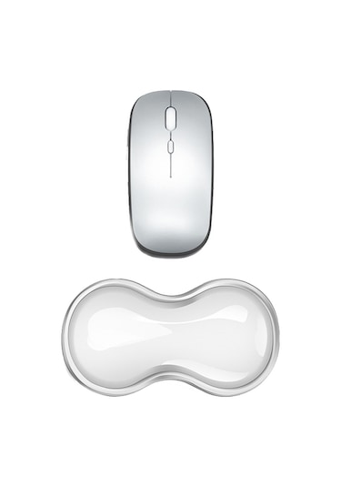 Soğuk Silikon Klavye Bilek Desteği Mouse Pad Bilek Yorgunluğunu Giderir, Spec: Küçük Şeffaf