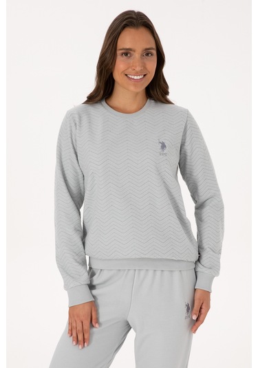 U.s. Polo Assn. Kadın Gri Melanj Pijama Takım 50318820-vr086 Gri Melanj
