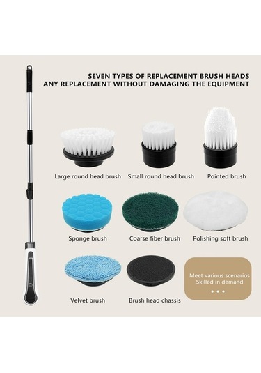 Createtech Tipi Temizleme Temizleme Springsun Mutfak Kablosuz İşlevli Fırçası Fırçası Ev Elektrikli El Çok Banyo Eg