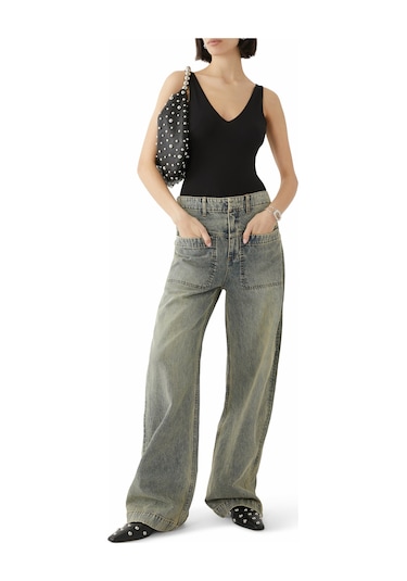 Entire Studios Kadın Denim Pantolon Mavi