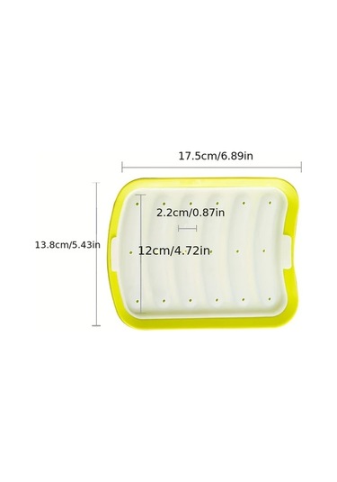 Maxaccess Yeşil 6 Gözlü Silikon Sosis Makinesi Kalıbı Kapaklı Ev Tipi Sosis Kek Pişirme Aleti