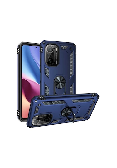 Xiaomi Poco F3 Kılıf Zore Vega Kapak Mavi
