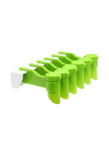 Vkemall Yeşil Duvar Montajlı Baharat Torbası Depolama Rafı, 6 Delikli, Delik Açmadan Kurulur, Pratik Baharat Saklama Ve Dökme Fonksiyonu Yeşil