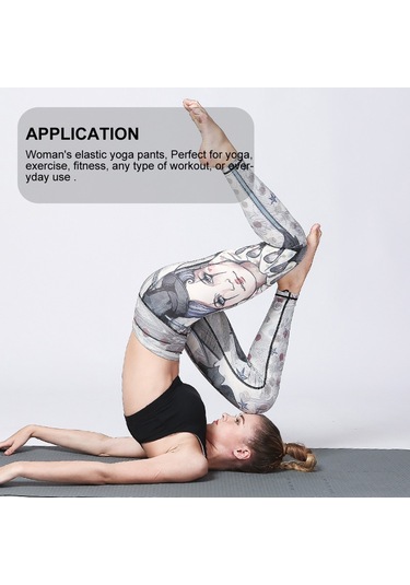 Paıyıge Yoga Pantolon Kadın Baskılı Kız W/şapka Hk28