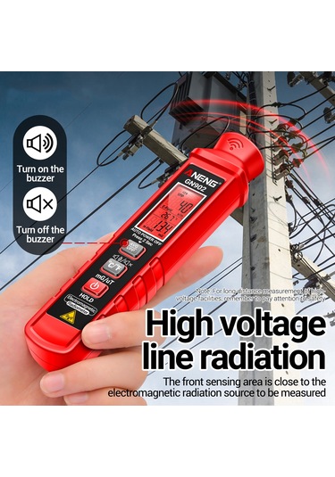 Kosona Aneng Gn902 Ev Ofis Dışarı Elektromanyetik Radyasyon Testeri Lcd Ekranlı Alarma Sahip Mavi Pil Dahil Değil
