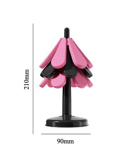 Silikon Altlık Seti Sıcak Tencereler İçin Yalıtımlı Tencere Altlıkları Pembe Ve Siyah Pembe  -  Siyah