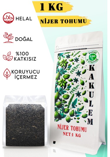 Kakulem Sertifikalı Doğal Kızıştırıcı Nijer Tohumu 1 Kg