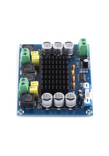 Konesam Tpa3116d2 Çift Kanal 2x120w Güçlü Ses Amfi Kartı, Aşırı Sıcaklık Ve Kısa Devre Koruma, Siyah Isı Dağıtıcı, 1.6mm Pcb