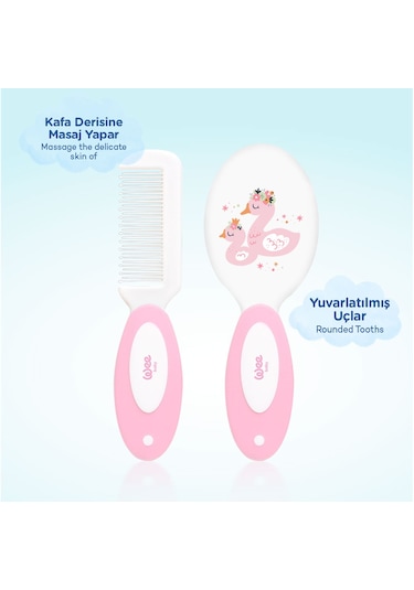Wee Baby  Fırça Tarak Seti Pembe