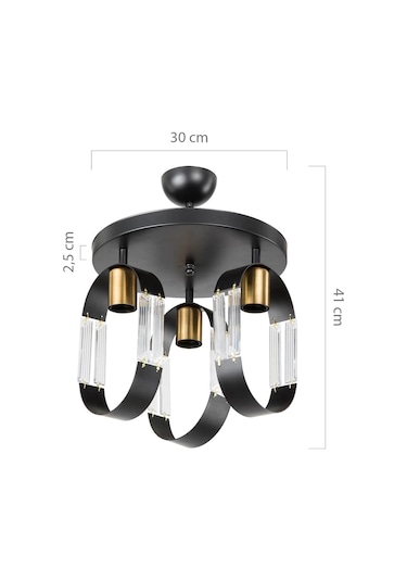 Nova 3lü Plafonyer Avize Çok Renkli