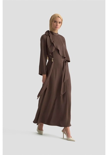 Armine Elbise 25kd1912 Kahverengi Kahverengi