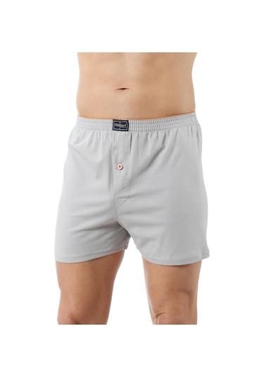 Kompedan Erkek Şardonlu Boxer Gri Melanj | K0041