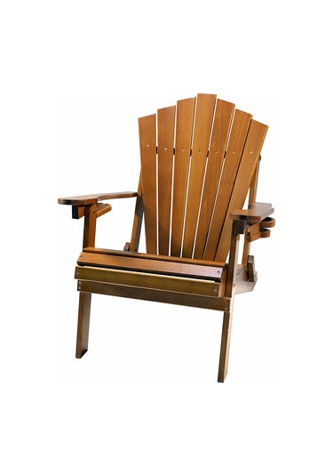 Salda Adirondack Katlanır Ahşap Bahçe Sandalyesi Ceviz
