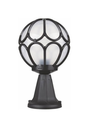 Zerpa 2890 Papatya Meridyen Bahçe Lambası E27 Duy Siyah