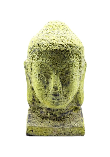 Buddha Heykel Büst Sarı Orta Boy
