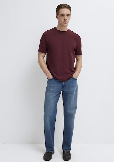 Mavi - Bordo Tişört 0610277-70426