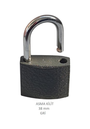 Adilon Asma Kilit, 38 Mm Gri
