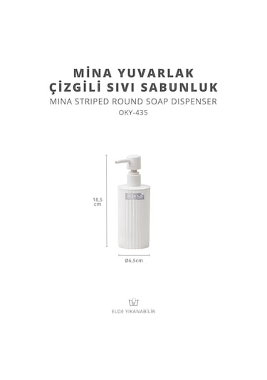 Okyanus Home Mina Beyaz Yuvarlak Sıvı Sabunluk