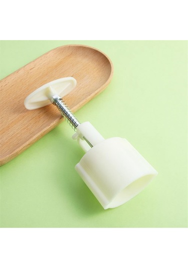 Sointeresting Mooncake Kalıbı Yaprak Kalıpları 30g Kurabiye Damgası Kesici 3d Yaprak Şekilli El Pres Kalıbı Beyaz