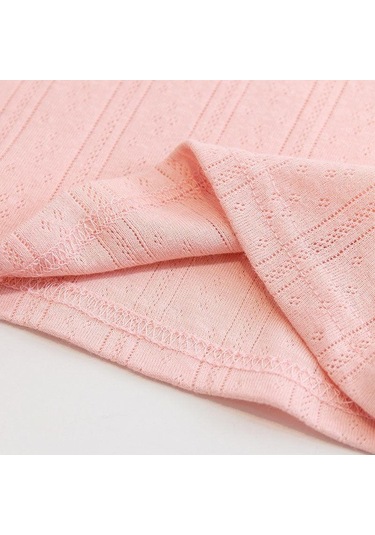 Pembe Kızların Ev Giyim Seti Çocuk Yaz Jartiyer Pijama Ince Kesit Bebek Yelek Klima Giyim Takım Elbise Ayı Nakış Pembe