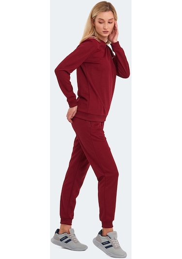 Slazenger OLINDA Kadın Cepli Bordo Eşofman Takımı