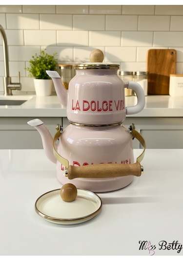 Dolce Vita Emaye Çaydanlık Pembe