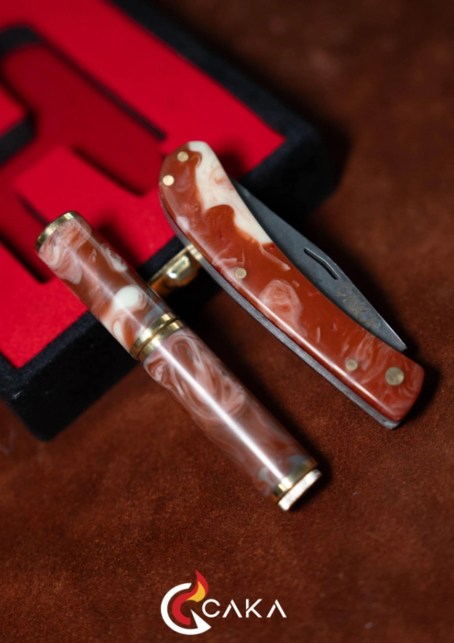 Caka Lighter Orıgın Premium Çakı & Çakmak Seti Rose